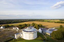 Vista aerea delle campagne di Waterloo, in Belgio. Qui si trova il monumento che ricorda la grande battaglia tra francesi comandati da Napoleone e coalizione Anglo-Prussiana guidata dal generale ...