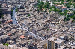 Vista aerea del centro barocco di Modica in Sicilia