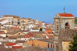 Vista aerea delle case del borgo di Bovino in Puglia, siamo in Daunia, regione storica dalla Puglia