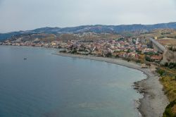 Vista aerea di  Bova Marina in Calabria, costa Ionica