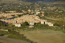 Vista dall'alto della cittadina di Sambuca di Sicilia
