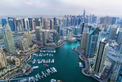 Vista dall'alto della Marina di Dubai
