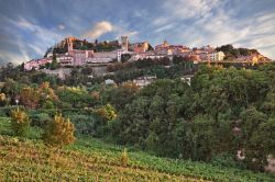 Vista del borgo romagnolo di Bertinoro, sulle prime colline tra Cesena e Forlì in Romagna