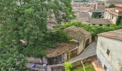 Vista del centro storico di Trujillo dal castello medievale, provincia di Caceres, Spagna.

