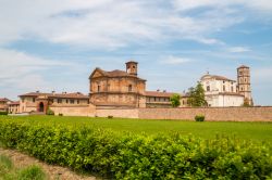 Vista del compesso abbaziale di Santa Maria a Lucedio frazione di Trino Vercellese in Piemonte