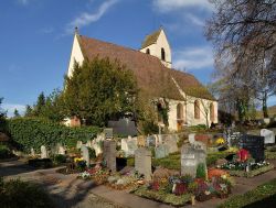 Weil am Rhein, Germania: la Georgskirche nel centro dalla cittadina del Baden Wurttemberg