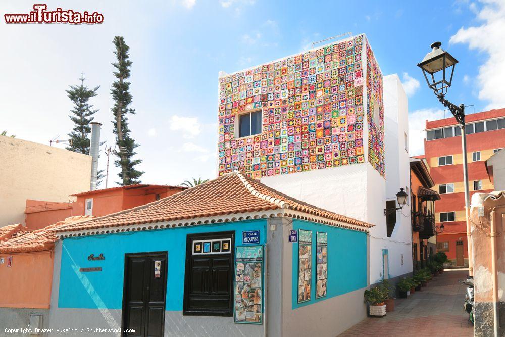 Immagine La pittoresca facciata decorata di una casa in Quinta Street a Puerto de la Cruz, Tenerife (Spagna) - © Drazen Vukelic / Shutterstock.com