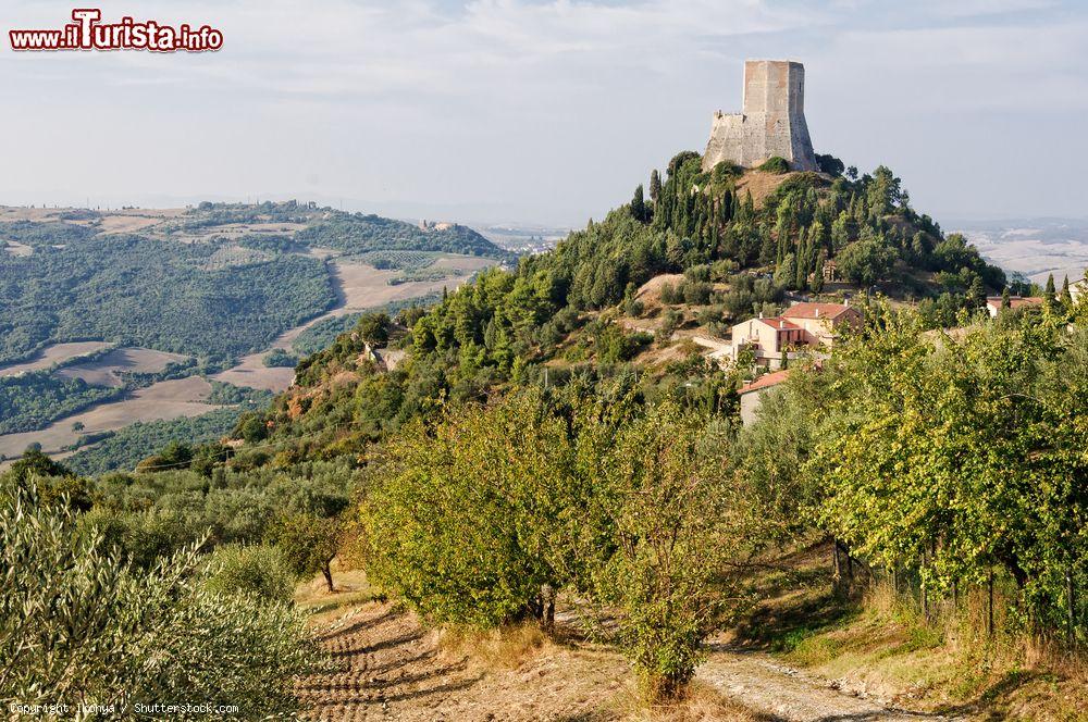 Immagine La Rocca di Tentennano sorge su uno sperone roccioso sopra al borgo di Rocca d'Orcia, frazione di Castiglione d'Orcia - © lkonya / Shutterstock.com