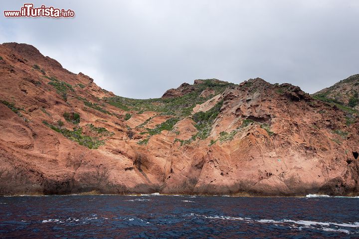 Immagine Le rocce del litorale di Scandola: il colore è rosso vulcano - A causa della loro origine vulcanica, le falesie che delimitano il litorale della riserva di Scandola, si presentano di questo particolare rosso vivo, che in contrasto con la limpidezza delle acque marine, crea uno scenario semplicemente mozzafiato.