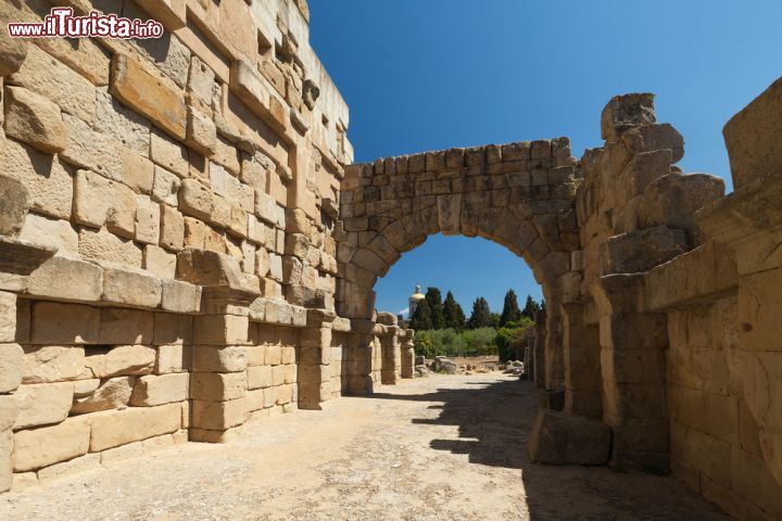 Immagine Immagine che mostra gli scavi antichi e archeologici di Tindari (Sicilia) - Un po' perché per il settore dell'archeologia l'esempio di Tindari rappresenta un valido metro di paragone per mostrare quanto sia fondamentale la materia e un po' perché i numerosi scavi effettuati in più volte hanno permesso la messa in luce di moltissimi reperti: per entrambi i casi i risultati che hanno mostrato le usanze edilizie di Tindari hanno permesso oggi, alla città, di essere molto famosa anche e soprattutto per la sua cultura. Ammirevoli le rovine greco-romane come si può vedere dall'immagine, così ben conservate da chiedersi se davvero siano passati così tanti secoli - © Chinni / Shutterstock.com