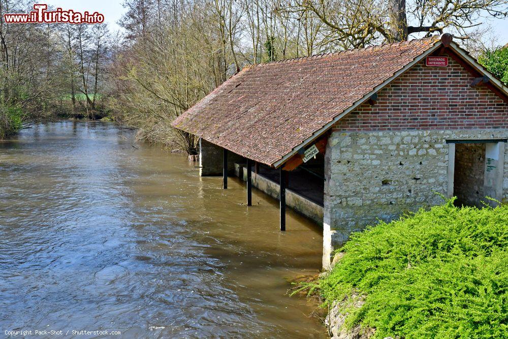 Immagine Scorcio bucolico nel villaggio di Giverny, Francia, con un tratto del torrente - © Pack-Shot / Shutterstock.com