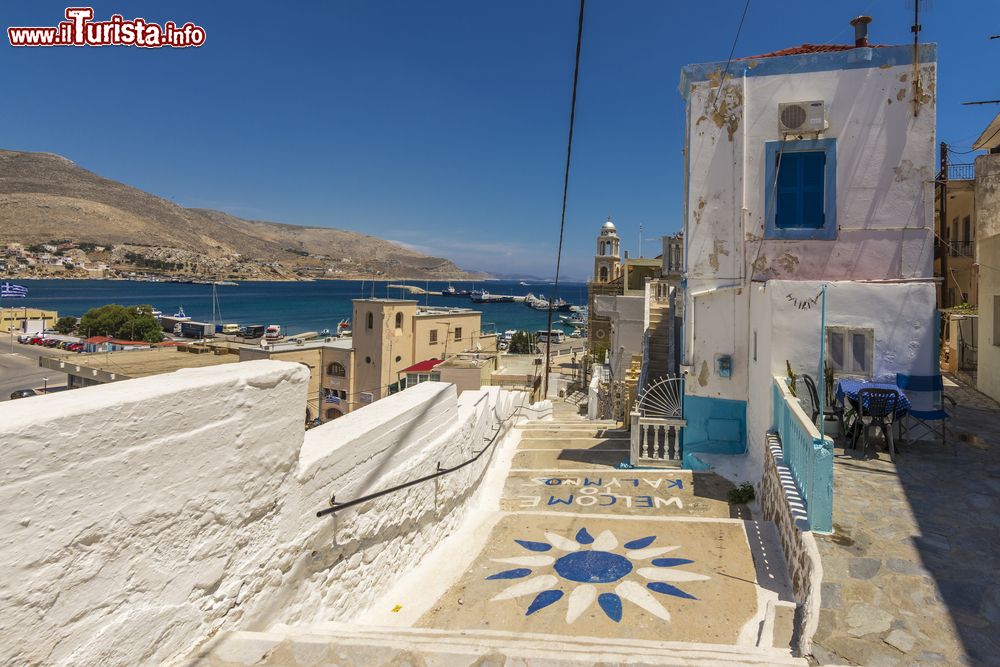 Immagine Scorcio di un centro abitato sull'isola di Kalymnos, Grecia.