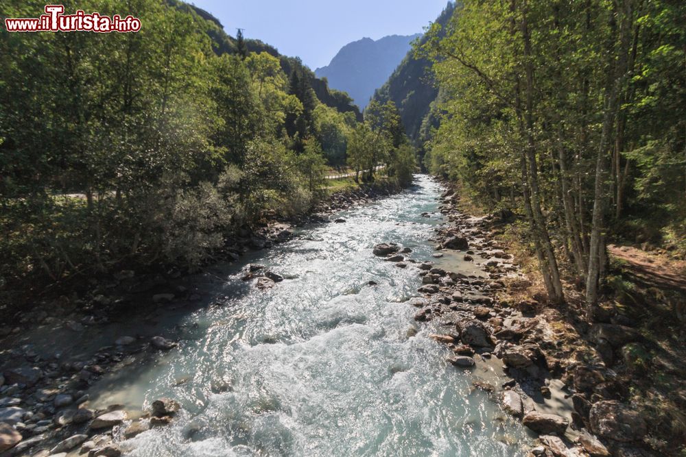 Immagine Scorcio di un torrente di montagna nelle Alpi francesi a Venosc, dipartimento dell'Isère.