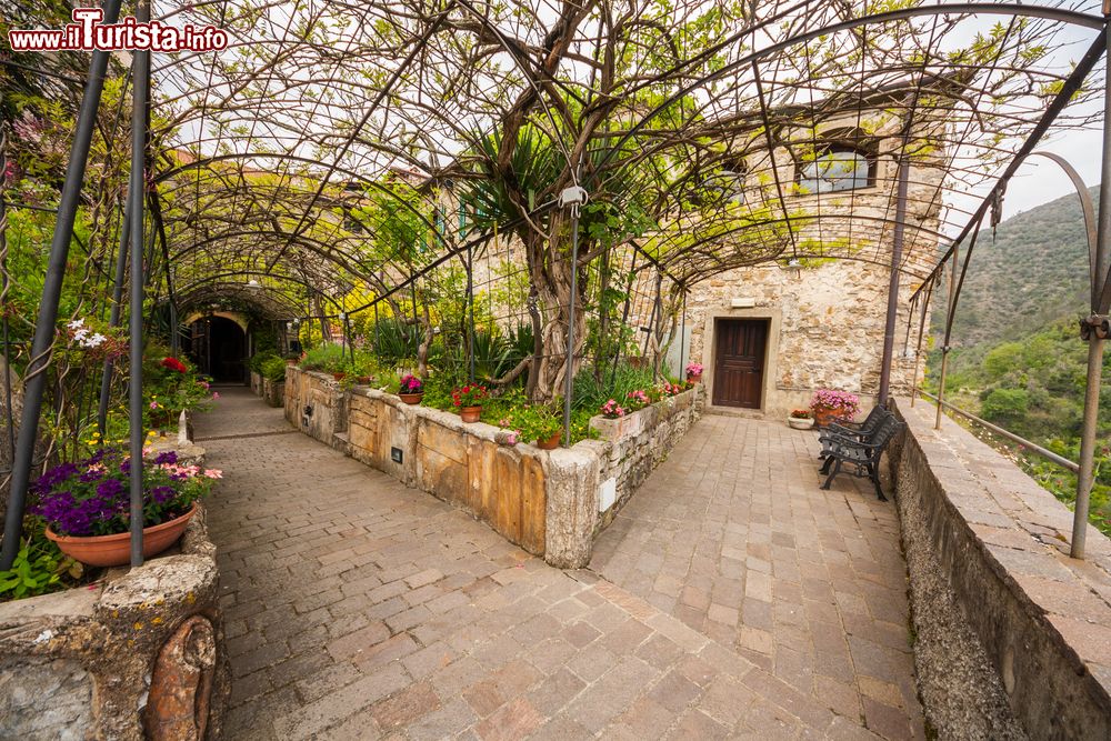 Immagine Uno scorcio fotografico del borgo medievale di Apricale, provincia di Imperia, Liguria.