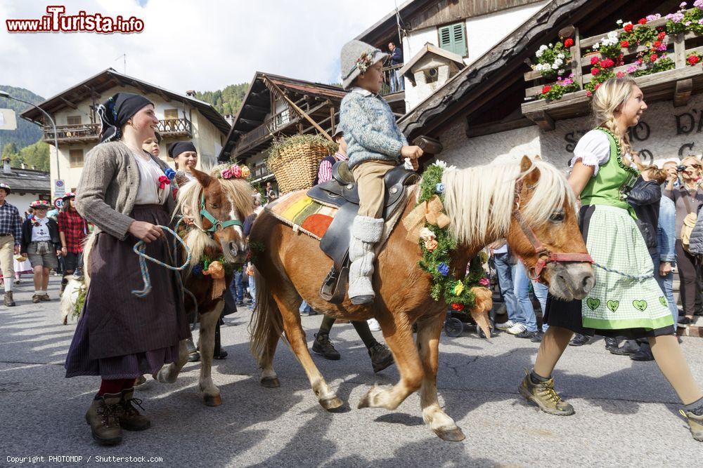 Immagine Se Desmonteghea, la grande festa di Falcade per il ritorno del bestiame dai pascoli d'altura,  Veneto. Questa tradizionale manifestazione si svolge l'ultimo week end di settembre - © PHOTOMDP / Shutterstock.com