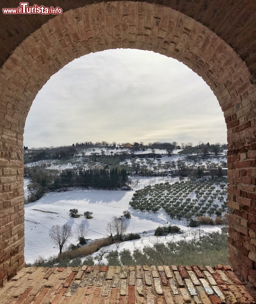 Immagine Una nevicata invernale a Cartoceto nelle Marche