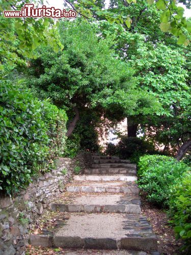 Immagine Percorso a piedi nei giardini Romieu a Bastia, Corsica. Questa suggestiva area verde si trova fra la cittadella restaurata e il vecchio porto.