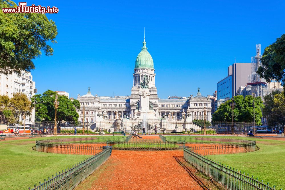 Immagine il Palacio del Congreso a Buenos Aires è la sede del Congresso Nazionale dell'Argentina