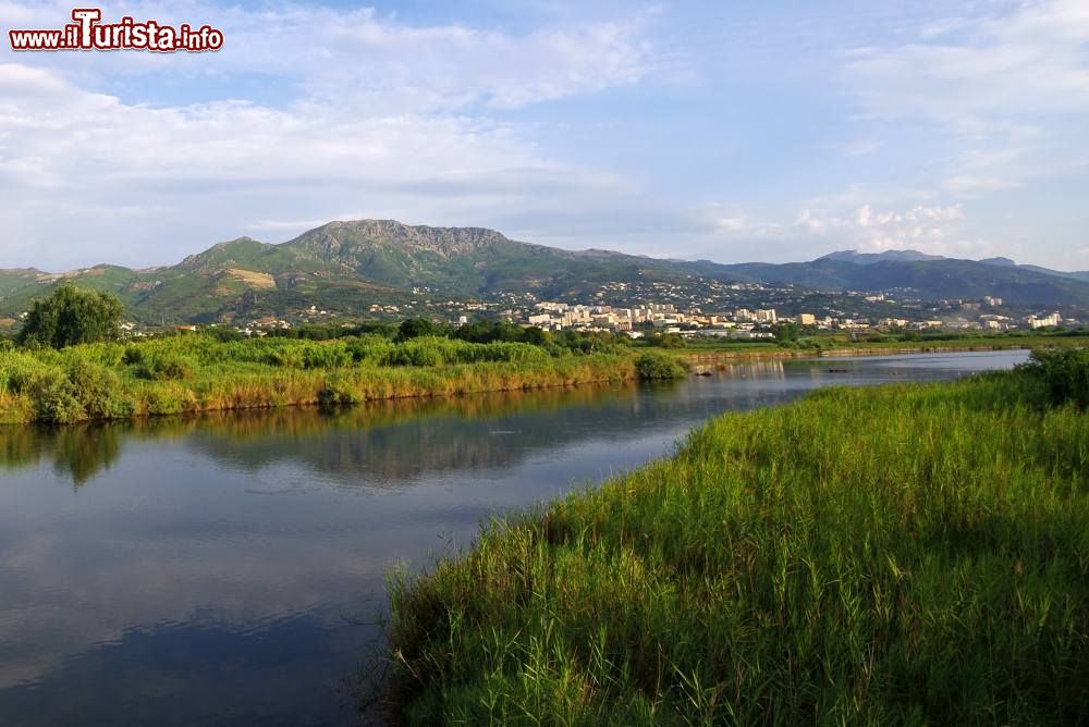 Immagine Lo stagno di Biguglia e la cittadina di Furiani, Corsica nord orientale, Francia