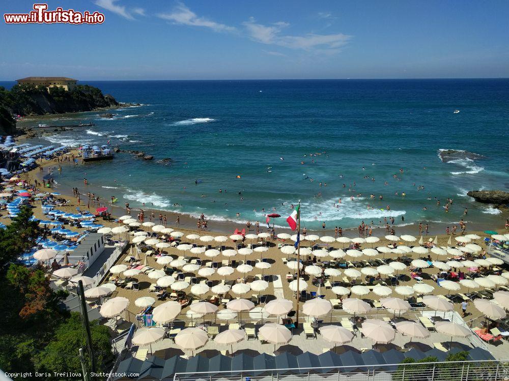 Immagine Spiaggia con ombrelloni e sdrai a Castiglioncello, Toscana, in una giornata estiva di sole - © Daria Trefilova / Shutterstock.com