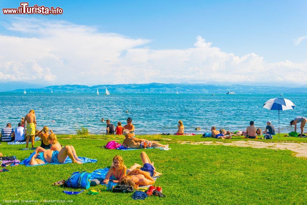 Immagine La spiaggia d'erba sul Lago di Costanza nella cittadina di villeggiatura di Friedrichshafen, Germania - © trabantos / Shutterstock.com