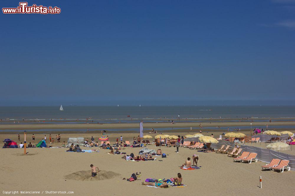 Immagine Spiaggia e mare a Blankenberge, Belgio. Una bella veduta sul mare del Nord con la spiaggia affollata da bagnanti. Questa città è considerata una delle stazioni balneari più conosciute fra Bruges e De Haan - © Walencienne / Shutterstock.com