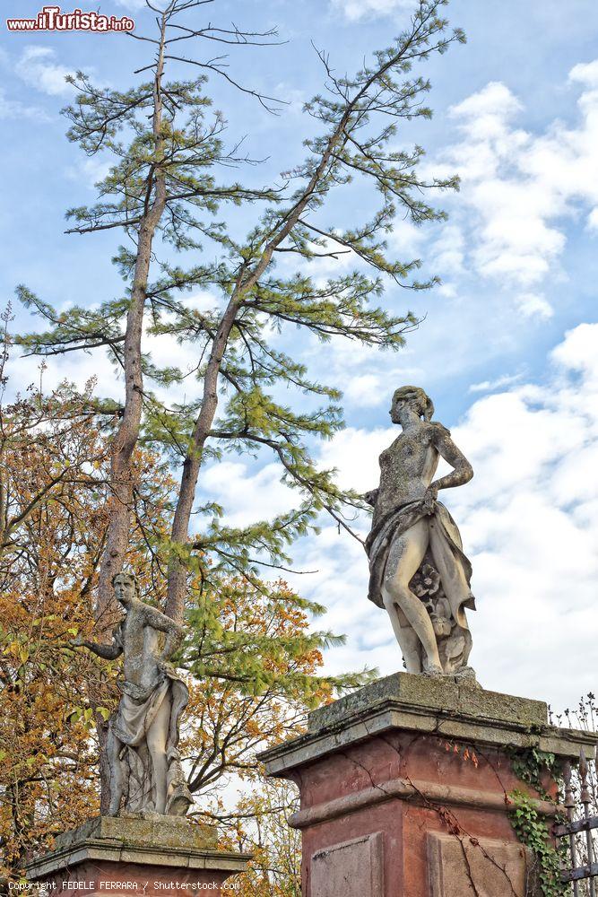 Immagine Due statue all'ingresso laterale di Villa Lando Correr a Lozzo Atestino sui Colli Euganei, vicino a Padova (Veneto) - © FEDELE FERRARA / Shutterstock.com
