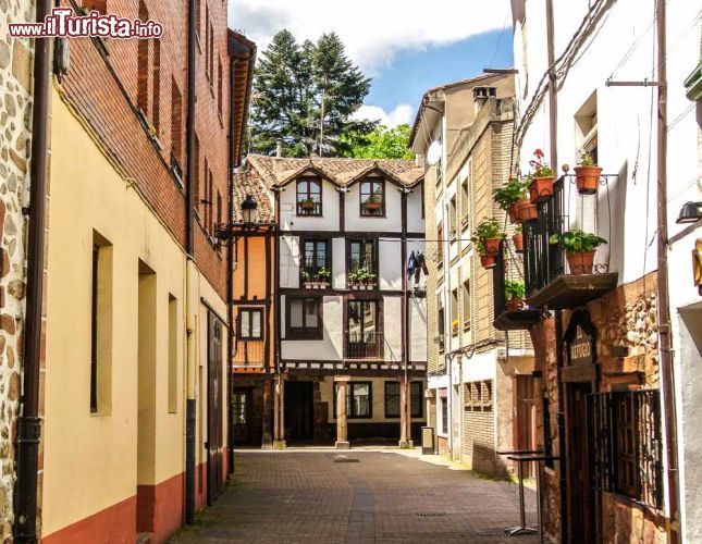 Immagine Strada principale di Ezcaray, La Roja - Attraversa tutto il centro storico la via più importante di Ezcaray su cu si affacciano palazzi di antica costruzione © Ander Dylan / Shutterstock.com