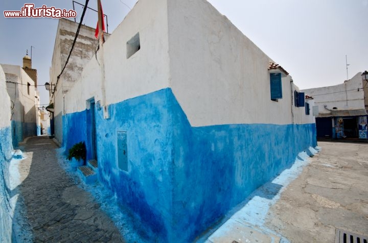 Immagine Stradine nella Kasba degli Oudaia: un esempio molto comune delle case che si trovano nel quartiere fortificato di Rabat. Nella Kasba si trova anche la moschea Jamaa el Atiq, situata nella zona alta, dalla quale si può apprezzare una spettacolare viststa panoramica - © Luisa Puccini / Shutterstock.com