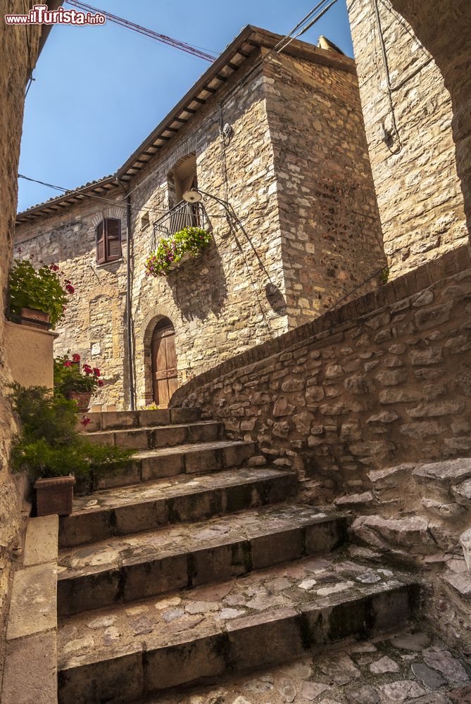 Immagine Tipica abitazione di Spello, Umbria. Annoverata fra i borghi più belli d'Italia, Spello è una frequentata meta turistica.