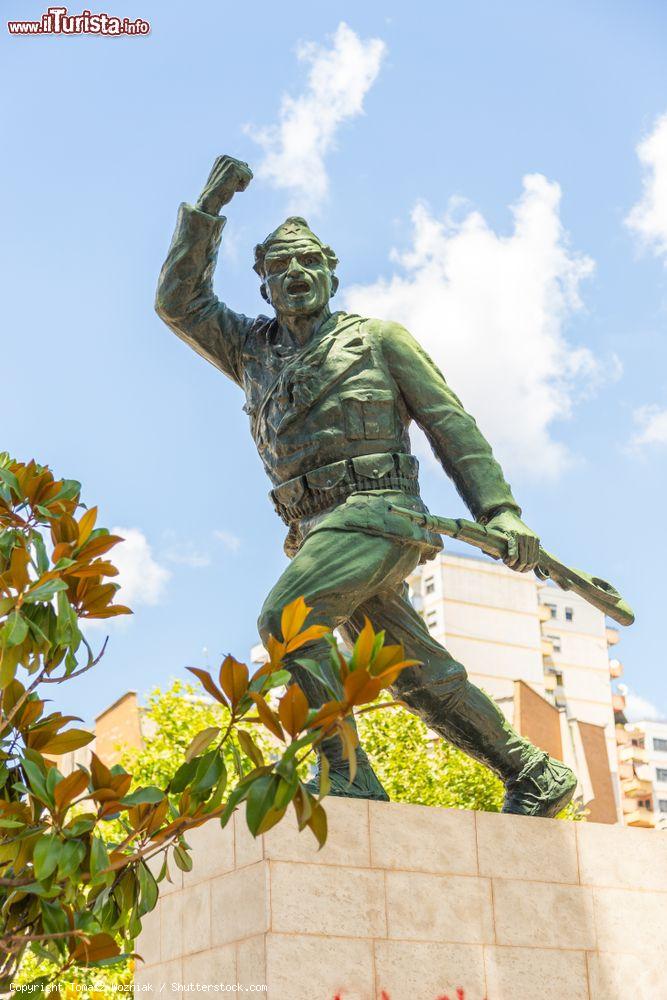 Immagine Tirana, Albania: la statua di un soldato sconosciuto. Questo monumento è stato dedicato alla memoria dei soldati uccisi nelle guerre  - © Tomasz Wozniak / Shutterstock.com