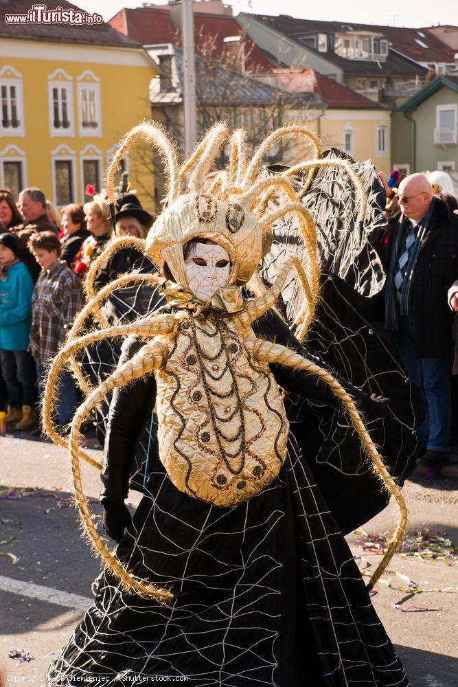 Immagine Un costume da ragno gigante alla sfilata di carnevale di Villach, Austria - © Ralf Siemieniec / Shutterstock.com