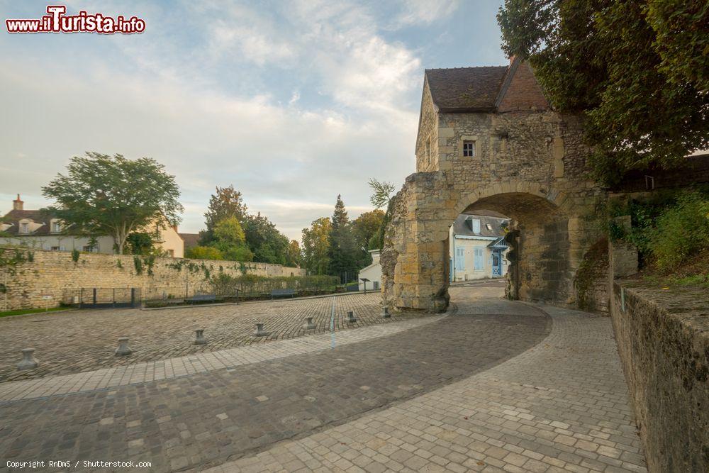Immagine Un grazioso angolo del centro di Nevers (Francia) con la Porte du Croux e la torre - © RnDmS / Shutterstock.com