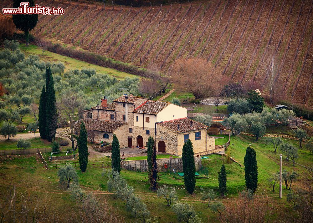 Immagine Un pittoresco panorama agreste nei pressi di Barberino Val d'Elsa, Toscana.
