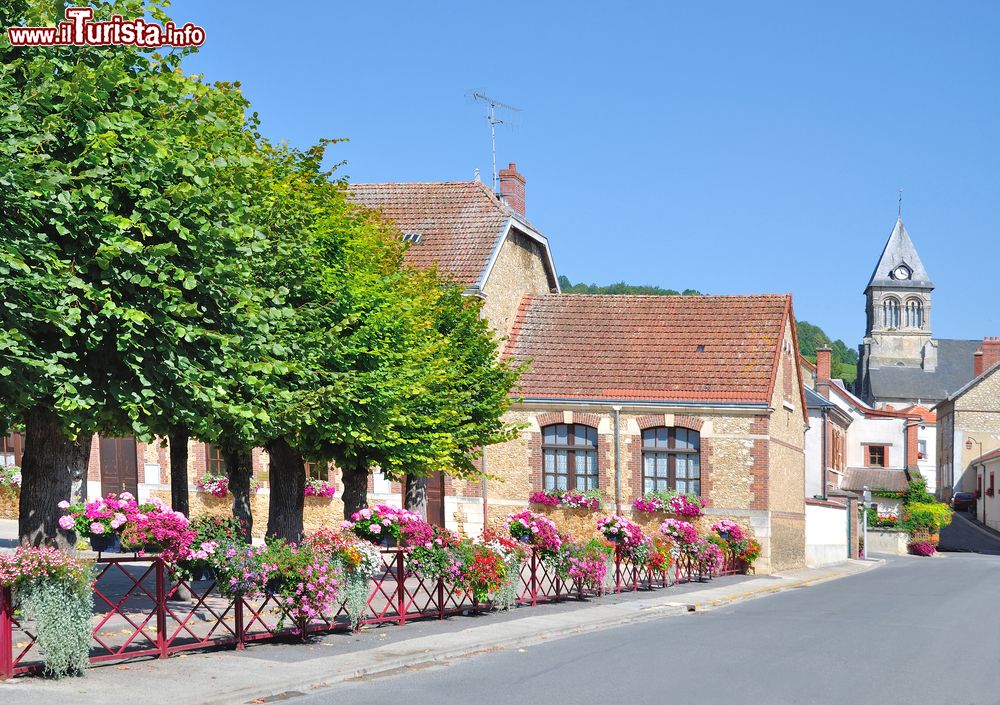 Immagine Un pittoresco scorcio del Villaggio dei Fiori sullo Strada Turistica dello Champagne vicino a Epernay, Francia.