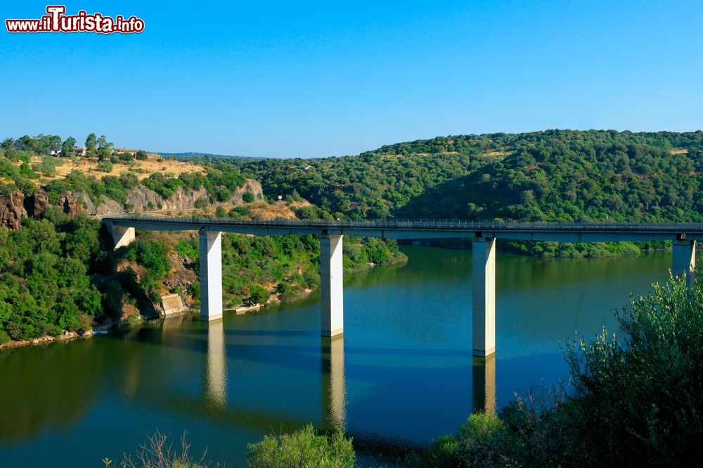 Immagine Un ponte sul lago formato dal fiume Cedrino vicino a Dorgali in Sardegna