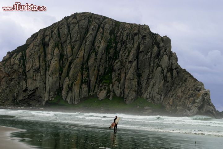 Immagine Un surfista sulla spiaggia di Morro Bay, California, Stati Uniti d'America. - © J. McPhail / Shutterstock.com
