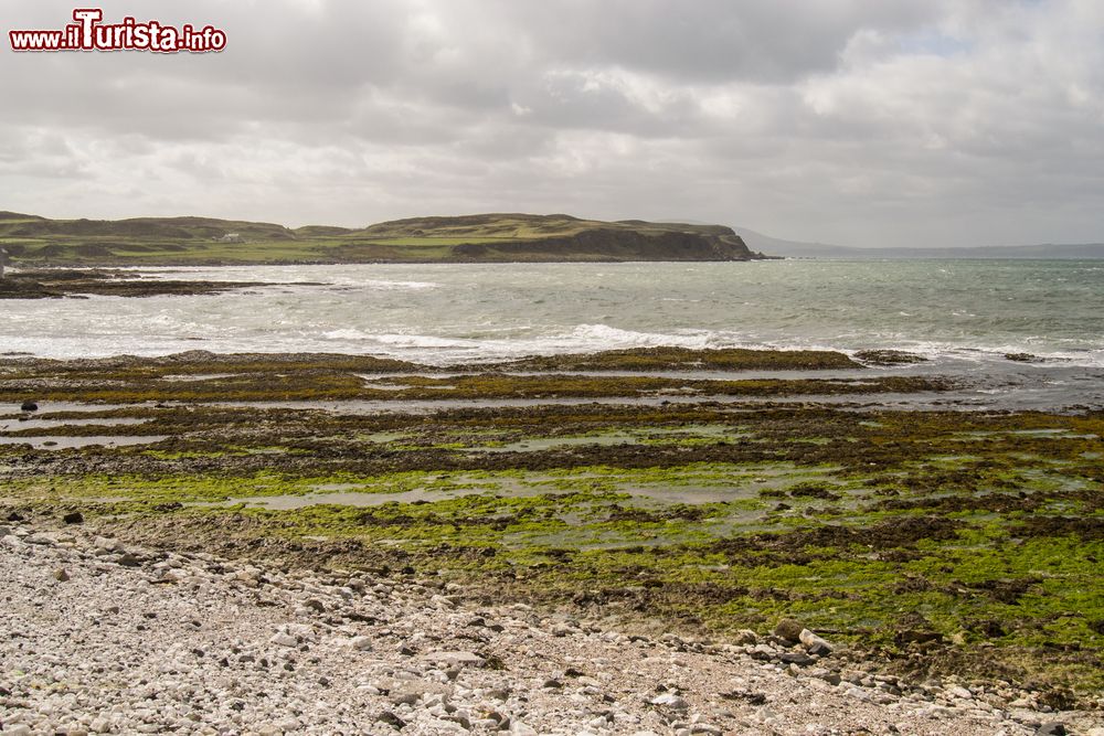 Immagine Un tratto del litorale ghiaioso dell'isola di Rathlin, Irlanda del Nord.