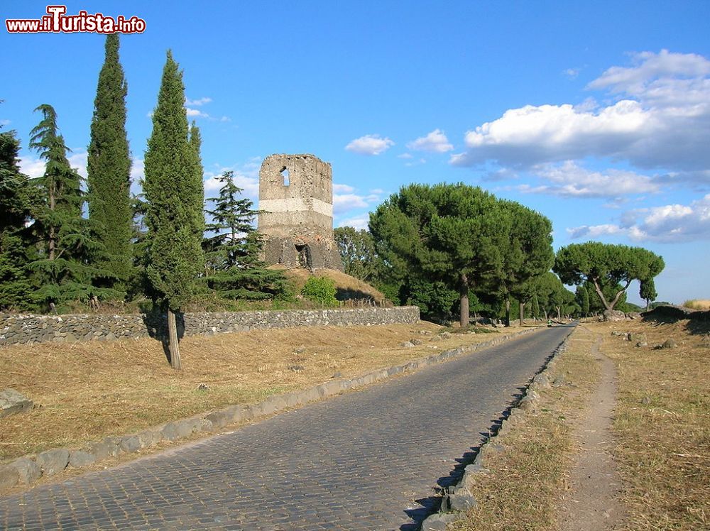 Immagine Un tratto dell'Appia antica vicino a Marino (Lazio) - © Nicolò Musmeci - Wikipedia