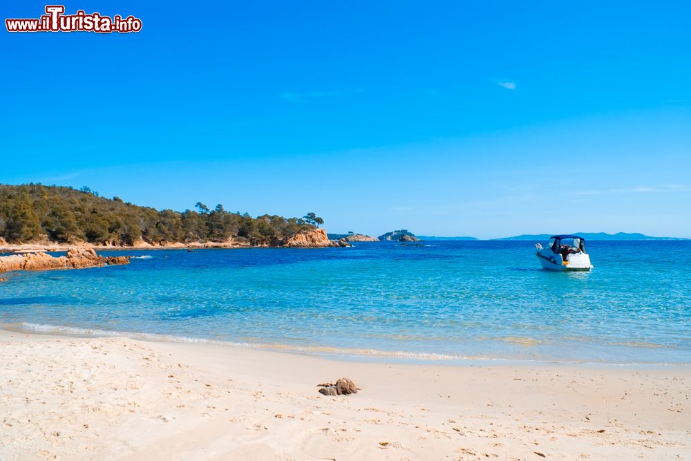 Immagine Un tratto di spiaggia nei pressi di La Londe-les-Maures, Francia: grazie anche al suo clima, questa località è celebre per le sue spiagge che si estendono per 3 km.