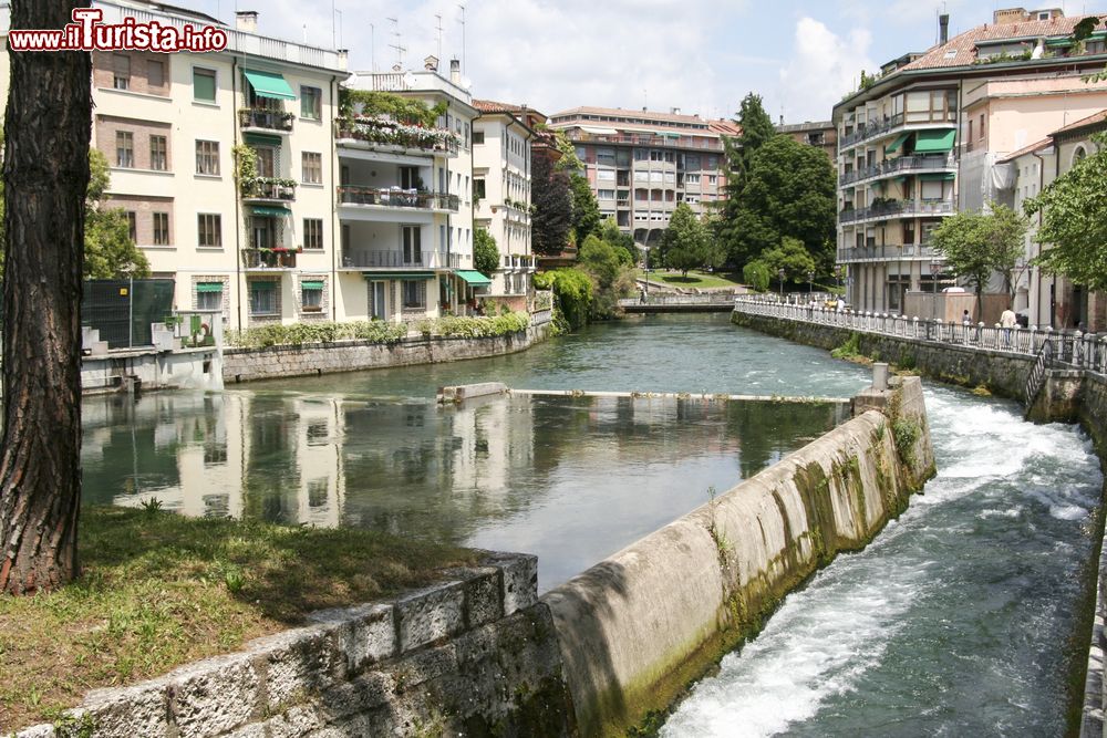 Immagine Una bella veduta di Treviso, Veneto. Talvolta chiamata la "piccola Venezia", Treviso è bagnata da una serie di canali tutti originati dalla divisione in rami del Botteniga.