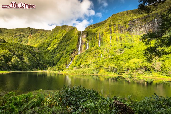 Immagine Una cascata sull'isola di Flores, acripelago delle Azzorre (Portogallo)