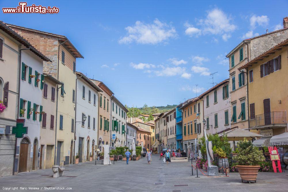 Immagine Una colorata via centrale di Gaiole in Chianti, Toscana. La storia di questo borgo è strettamente legata alla posizione di nodo viario nelle comunicazioni fra il Chianti e il Valdarno superiore - © Marc Venema / Shutterstock.com