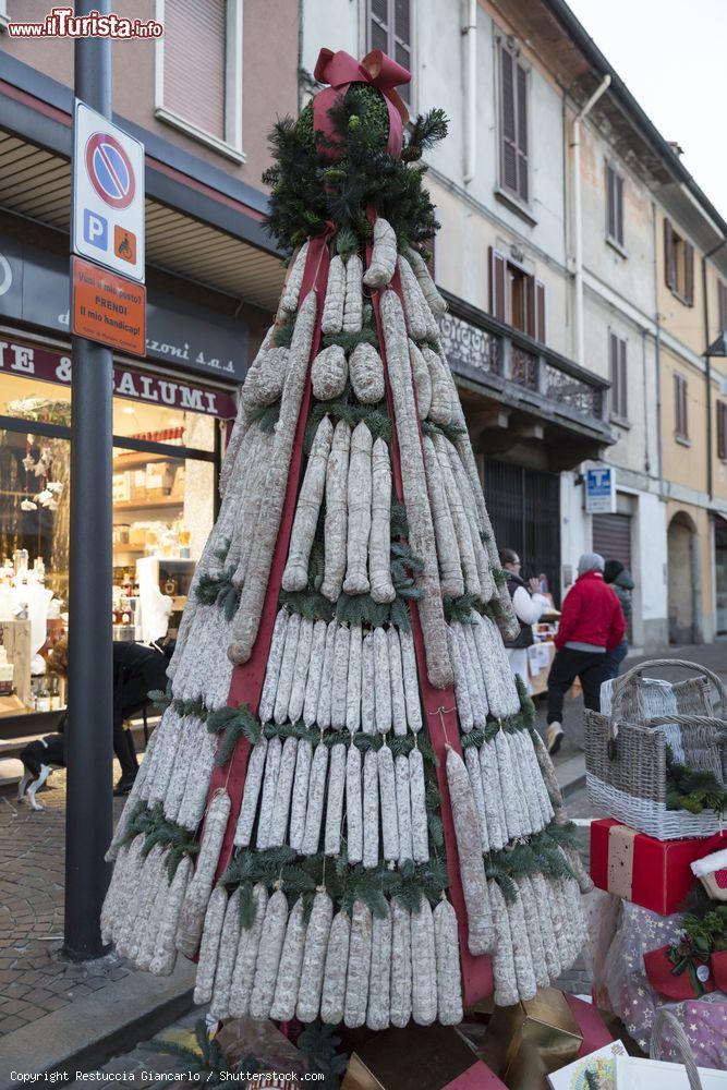 Immagine Una lbero di Natale fatto con i salami a Mariano Comense in Lombardia - © Restuccia Giancarlo / Shutterstock.com
