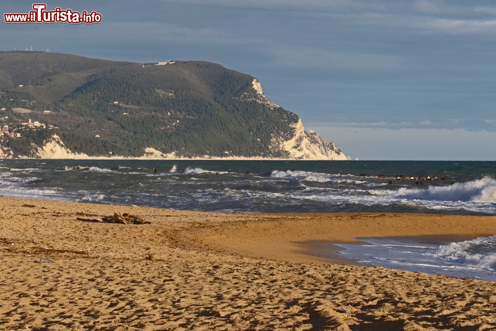 Immagine Una spiaggia a nord di Porto Recanati e il Monte Conero in secondo piano