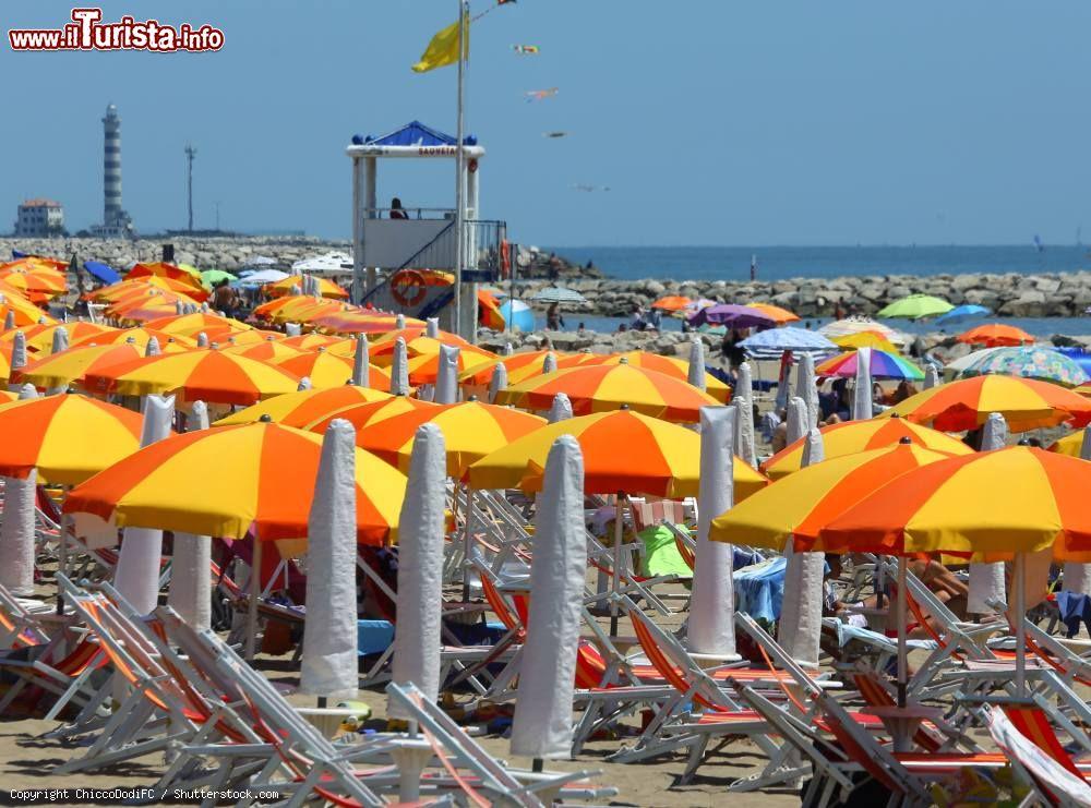 Immagine Una spiaggia attrezzata a Cavallino-Treporti a nord di Venezia - © ChiccoDodiFC / Shutterstock.com