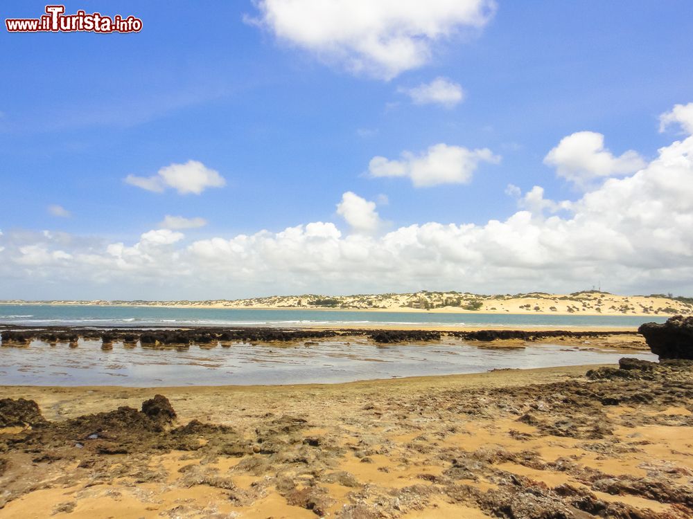Immagine Una spiaggia di Manda Island, Kenya, durante una giornata estiva con il cielo limpido.