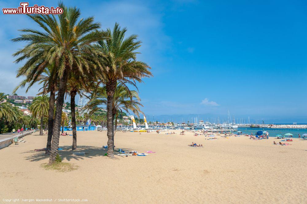 Immagine Una spiaggia di sabbia sul litorale di Le Lavandou, Provenza-Alpi-Costa Azzurra (Francia) - © Juergen Wackenhut / Shutterstock.com