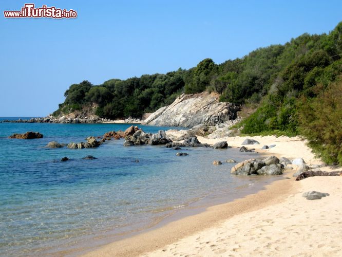 Immagine Una spiaggia sabbiosa a Propriano, Corsica. Questa rinomata località balneare è il perfetto connubio fra spiagge, calette e macchia mediterranea lussureggiante - © Gratien JONXIS / Shutterstock.com
