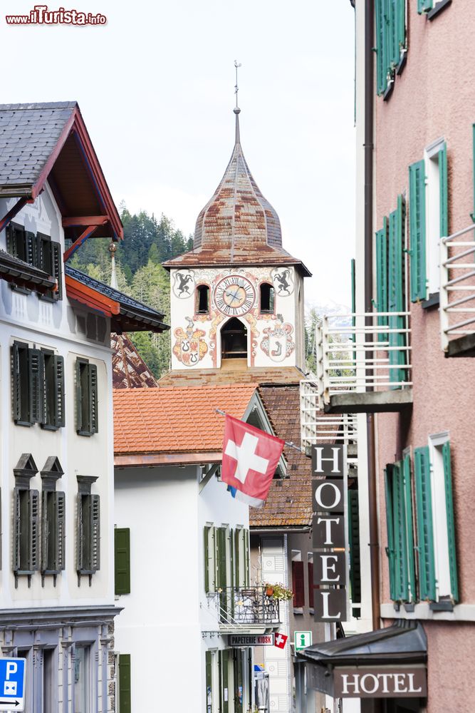 Immagine Una strada del borgo di Bergun in Svizzera, Canton dei Grigioni